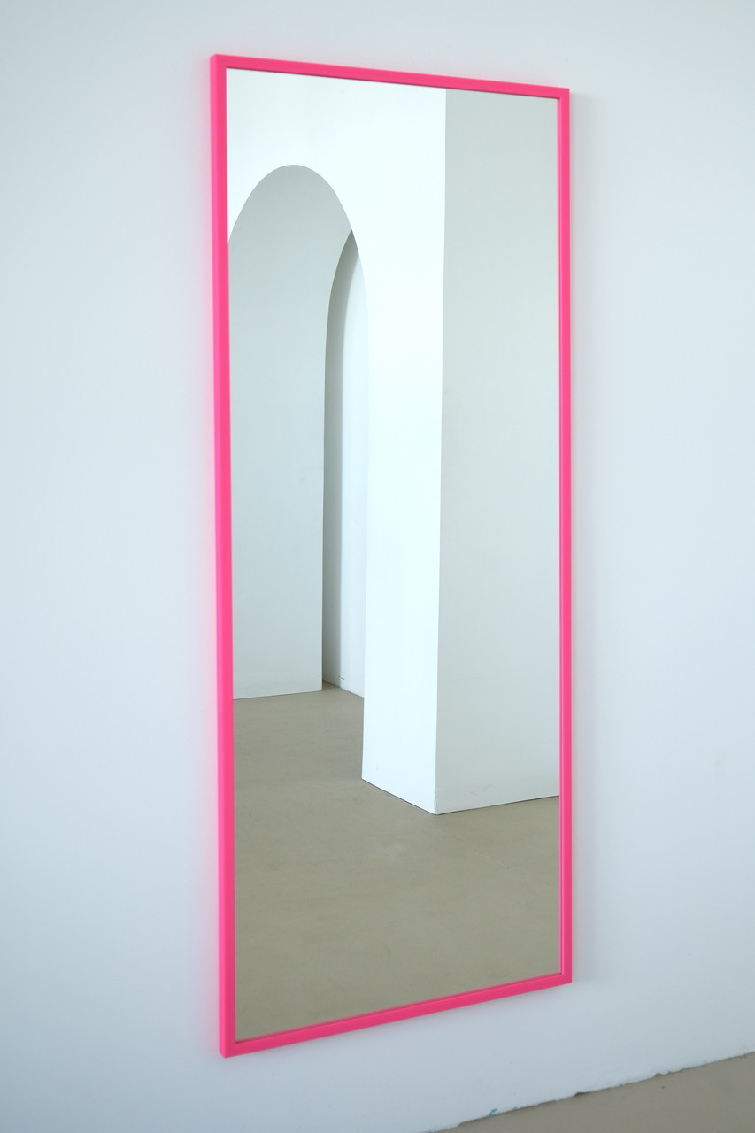 Настінне дзеркало на повний зріст в рамі 170*70 рожеве, фото 1