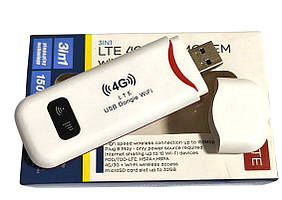4G LTE/3G USB Wi-Fi модем роутер DONG001 (В1/В3/В5), 150 Мбіт/с, Plug & Play, білий