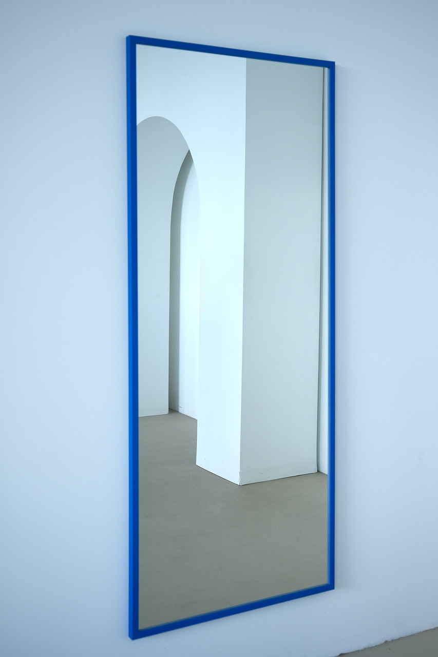 Настінне дзеркало на повний зріст в рамі 170*70 синє, фото 1