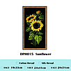 Набір для вишивання БЕЗ нанесеної на канву схеми "Sunflower". AIDA 14CT printed, 24*41 см, фото 2