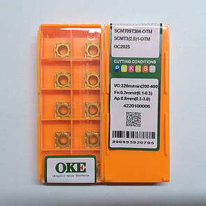 SCMT09T304-OTM OC2025 OKE (Сталь) Твердосплавна пластина, фото 2