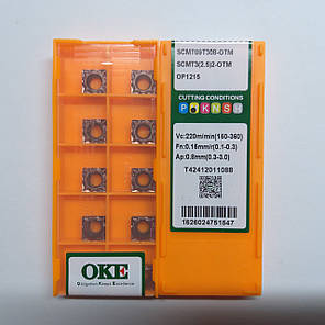 SCMT09T308-ОТМ OP1215 OKE (Нержавіюча сталь) Твердосплавна пластина, фото 2