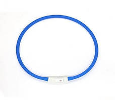 LED USB нашийник для собак і котів круглий 50 см - синій