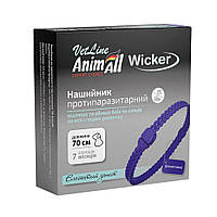 Нашийник AnimAll VetLine Wicker для котів та собак, протипаразитарний, фіолетовий, 70 см