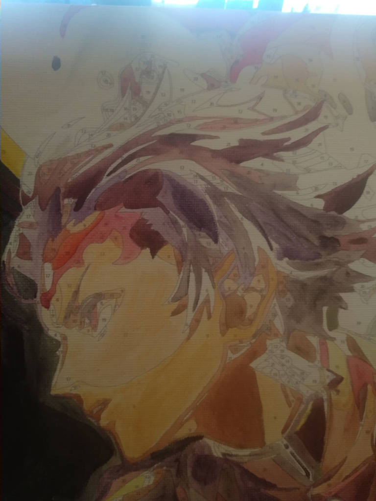 Картина за номерами 40х50 см Аніме Клинок, що розсікає демонів. Тандзіро Камадо. Орігамі LW30770 - фото покупців 1