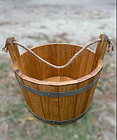 Дубові відра-запарники, ушати та шайки від виробника