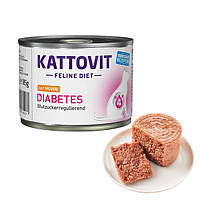 Kattovit Veterinary Diabetes КАТТОВІТ ДІАБЕТ повнораціонний вологий лікувальний корм для котів із цукровим діабетом і ожирінням,
