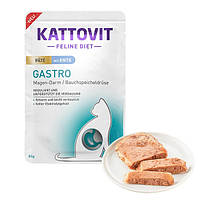 Kattovit Veterinary Gastro Duck Pate КАТТОВІТ ГАСТРО КАЧКА паштет повнораціонний вологий лікувальний корм для котів із