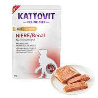 Kattovit Veterinary Niere Renal Chicken Pate КАТТОВІТ РЕНАЛ КУРКА паштет повнораціонний вологий лікувальний корм для котів із