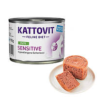 Kattovit Veterinary Sensitive Turkey КАТТОВІТ СЕНСИТИВ ІНДИЧКА повнораціонний беззерновий вологий лікувальний корм для котів із