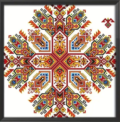 Набір для вишивання за нанесеною на канву схемою "Totem".AIDA 11CT printed, 36*36 см