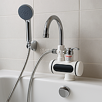 Проточний водонагрівач з душем і краном, електричний змішувач з миттєвим нагрівом води 3000Вт, нижнє підключення, RX-011-3-N