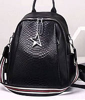 Женский кожаный рюкзак городской. Модный рюкзак женский. Рюкзак из натуральной кожи черный