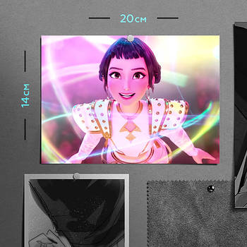 "Зої (Кейпоп мисливиці на демонів / KPop Demon Hunters)" плакат (постер) розміром А5 (20х14см)