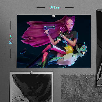 "Міра (Кейпоп мисливиці на демонів / KPop Demon Hunters)" плакат (постер) розміром А5 (20х14см)