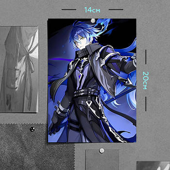 "Флінс (Геншин / Genshin)" плакат (постер) розміром А5 (14х20см)