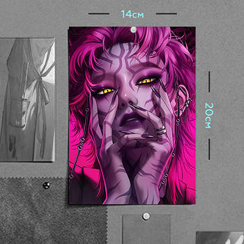 "Романс (Кейпоп мисливиці на демонів / KPop Demon Hunters)" плакат (постер) розміром А5 (14х20см)