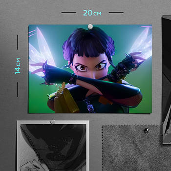 "Зої (Кейпоп мисливиці на демонів / KPop Demon Hunters)" плакат (постер) розміром А5 (20х14см)