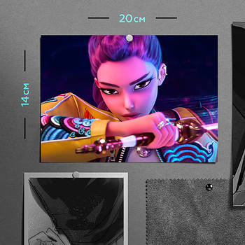 "Румі (Кейпоп мисливиці на демонів / KPop Demon Hunters)" плакат (постер) розміром А5 (20х14см)