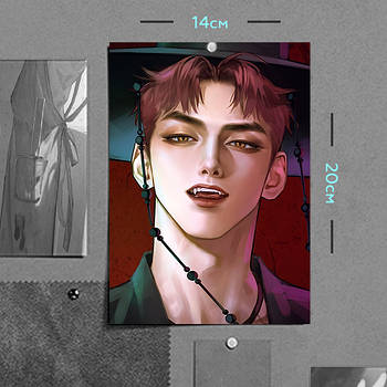 "Еббі (Кейпоп мисливиці на демонів / KPop Demon Hunters)" плакат (постер) розміром А5 (14х20см)