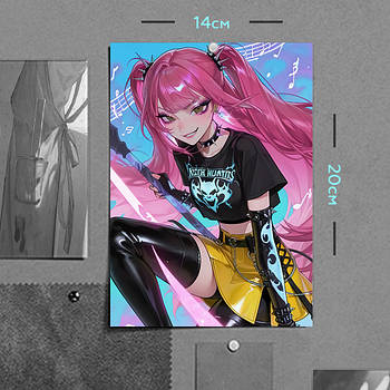 "Міра (Кейпоп мисливиці на демонів / KPop Demon Hunters)" плакат (постер) розміром А5 (14х20см)