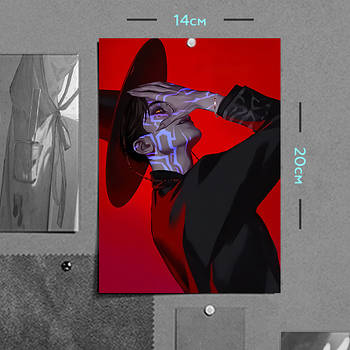 "Джіну (Кейпоп мисливиці на демонів / KPop Demon Hunters)" плакат (постер) розміром А5 (14х20см)