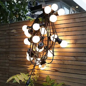 Ретро Гірлянда 5 метрів | 10 ламп | Матові ретро лампочки