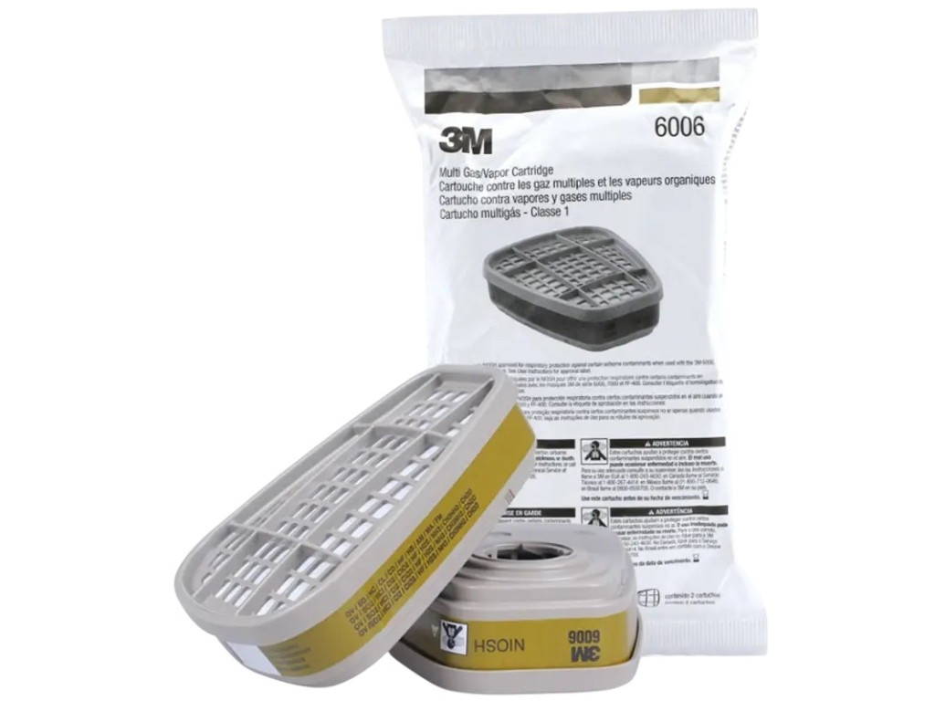 3M картридж фільтр 6006 для респіраторів 6200, 6502QL, 7502, 6800 та FF-402 – універсальний захист від газів і парів, фото 1