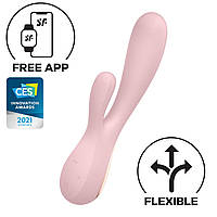 Смарт вибратор-кролик Satisfyer Mono Flex Mauve, 2 мотора, управление через интернет - KissShopping -
