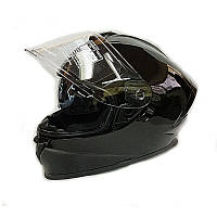 Мотошолом інтеграл QKE 333-7 чорний з окулярами, розмір L