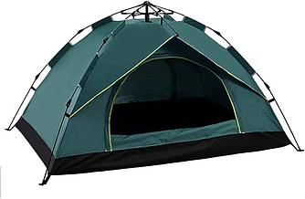 Намет туристичний із механічним розкриттям на 4 особи 200 см*200 см*135 см