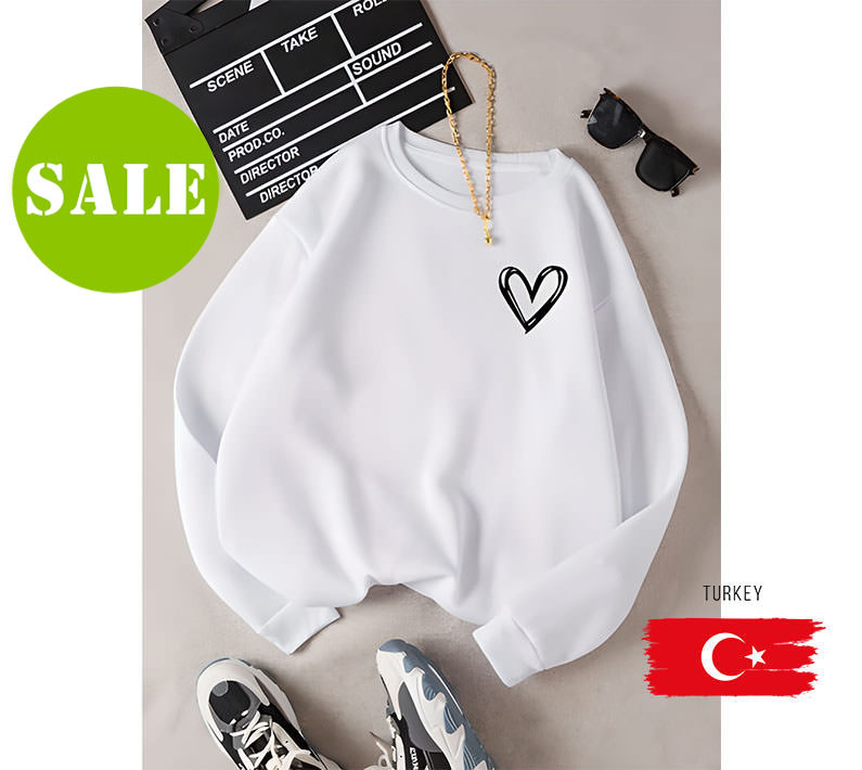 Жіночий світшот вільного крою "Self" Турція оптом | Норма і батал| Розпродаж моделі, фото 1