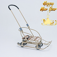 Санки-трансформер дитячі з колесами Мрія LUX 2026 колір: бежевий