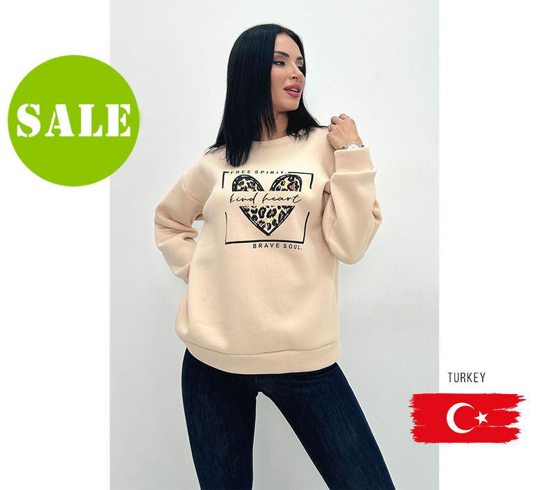 Жіночий батник на флісі "Brave" Турція оптом | Розпродаж моделі, фото 1