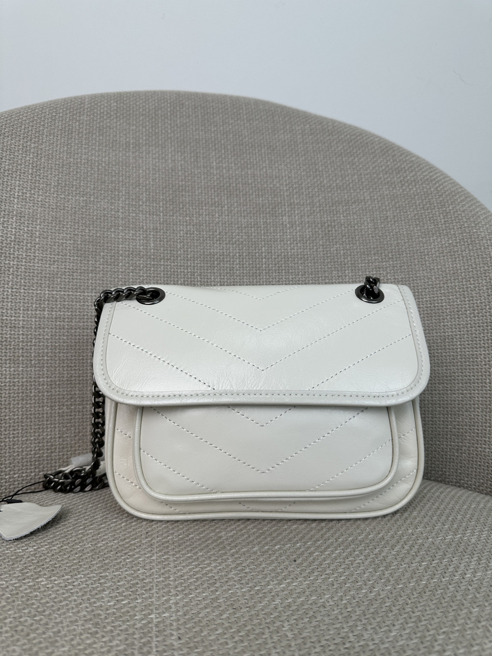 Шкіряна сумка жіноча гладка лакова фактура С101-КТ-3091 Біла, фото 1