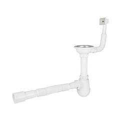 Сифон для кухонної мийки Lidz (WHI) 60 05 M001 01 EURO (вихід 50 мм)