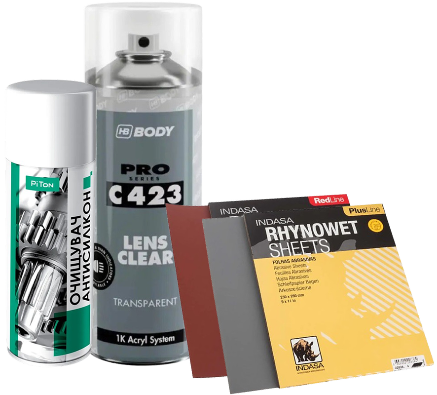 Набір для відновленяя фар HB BODY Lens Clear, фото 1