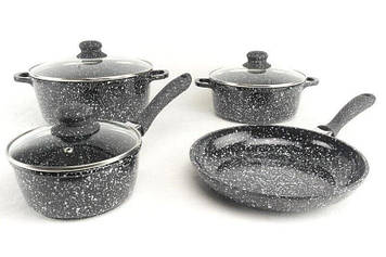 Набір посуду з мармуровим покриттям A-PLUS 1503 7 предметів