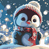 Картина по номерах зі світлодіодною підсвіткою для дітей Riviera Blanca Зимовий друг 25x25 см (ГР1-040), фото 2