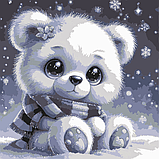 Картина по номерах зі світлодіодною підсвіткою для дітей Riviera Blanca Сніжинка 25x25 см (ГР1-042), фото 2