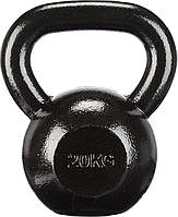 Гиря чавунна Toorx 20 кг з гумовою підставкою Black (KGV-20)