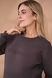 Туніка для вагітних та годуючих тепла з начісом сіро-коричневого кольору, фото 6