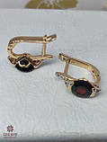 Золоті Сережки зі вставкою цирконій, фото 3