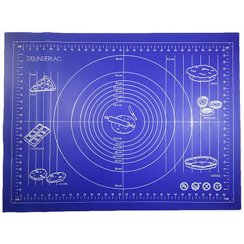 Силіконовий килимок Genes 68 на 51,5 см для розкачування тіста синій