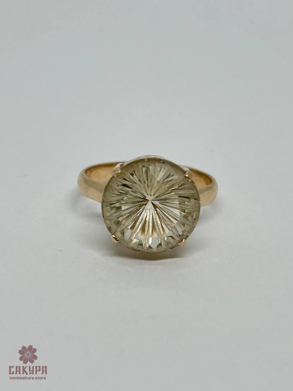 Золота Каблучка зі вставкою цирконій, фото 1