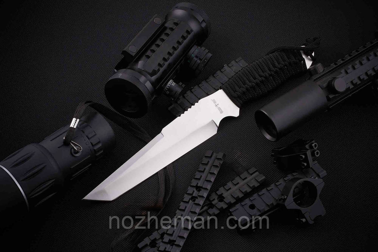 Ніж нескладний Гребінь, ніж фултанг у стилі танто з темляком і тканинним чохлом у комплекті, фото 1