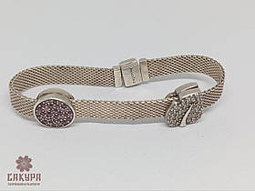 Срібний Браслет зі вставкою цирконій