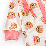 Чоловічок для дівчинки на кнопках з крильцями та пов'язкою з ведмедиками Girl Bears, фото 3