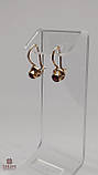 Золоті Сережки зі вставкою цирконій, фото 3