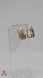 Золоті Сережки зі вставкою цирконій, фото 2